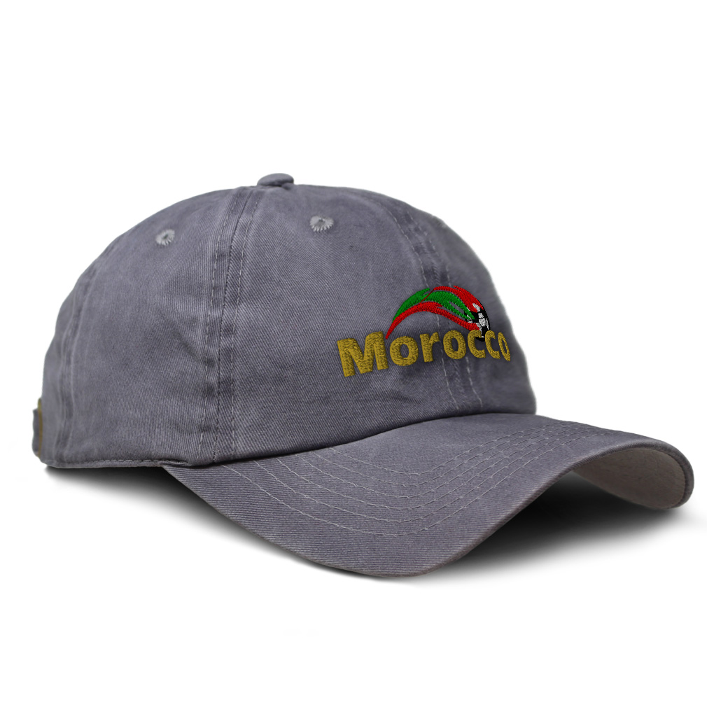 Soft Washed Baseball Cap Morocco Soccer World Cup Dad Hats for Men & Women - Picture 8 of 15