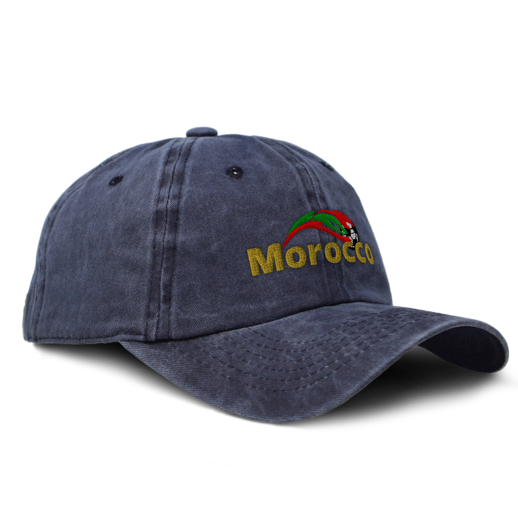 Soft Washed Baseball Cap Morocco Soccer World Cup Dad Hats for Men & Women - Picture 10 of 15
