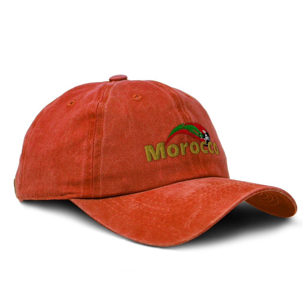 Soft Washed Baseball Cap Morocco Soccer World Cup Dad Hats for Men & Women - Picture 14 of 15