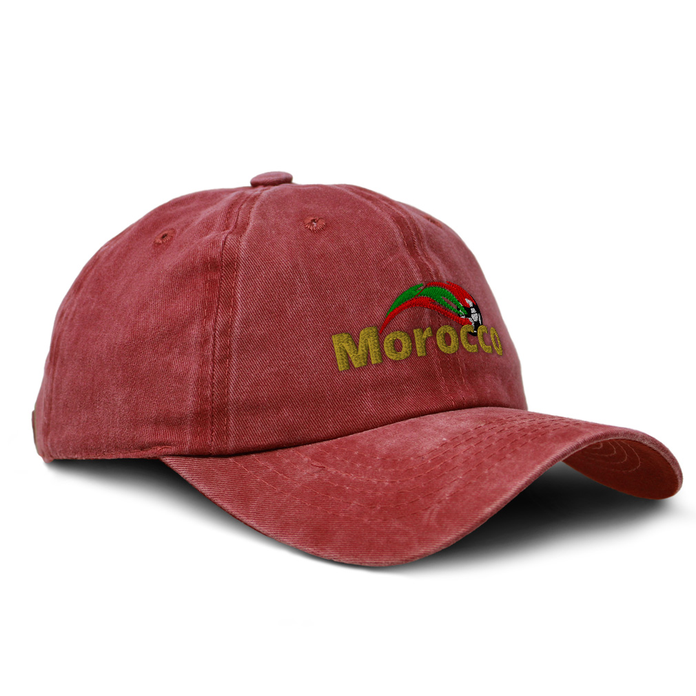 Soft Washed Baseball Cap Morocco Soccer World Cup Dad Hats for Men & Women - Picture 12 of 15